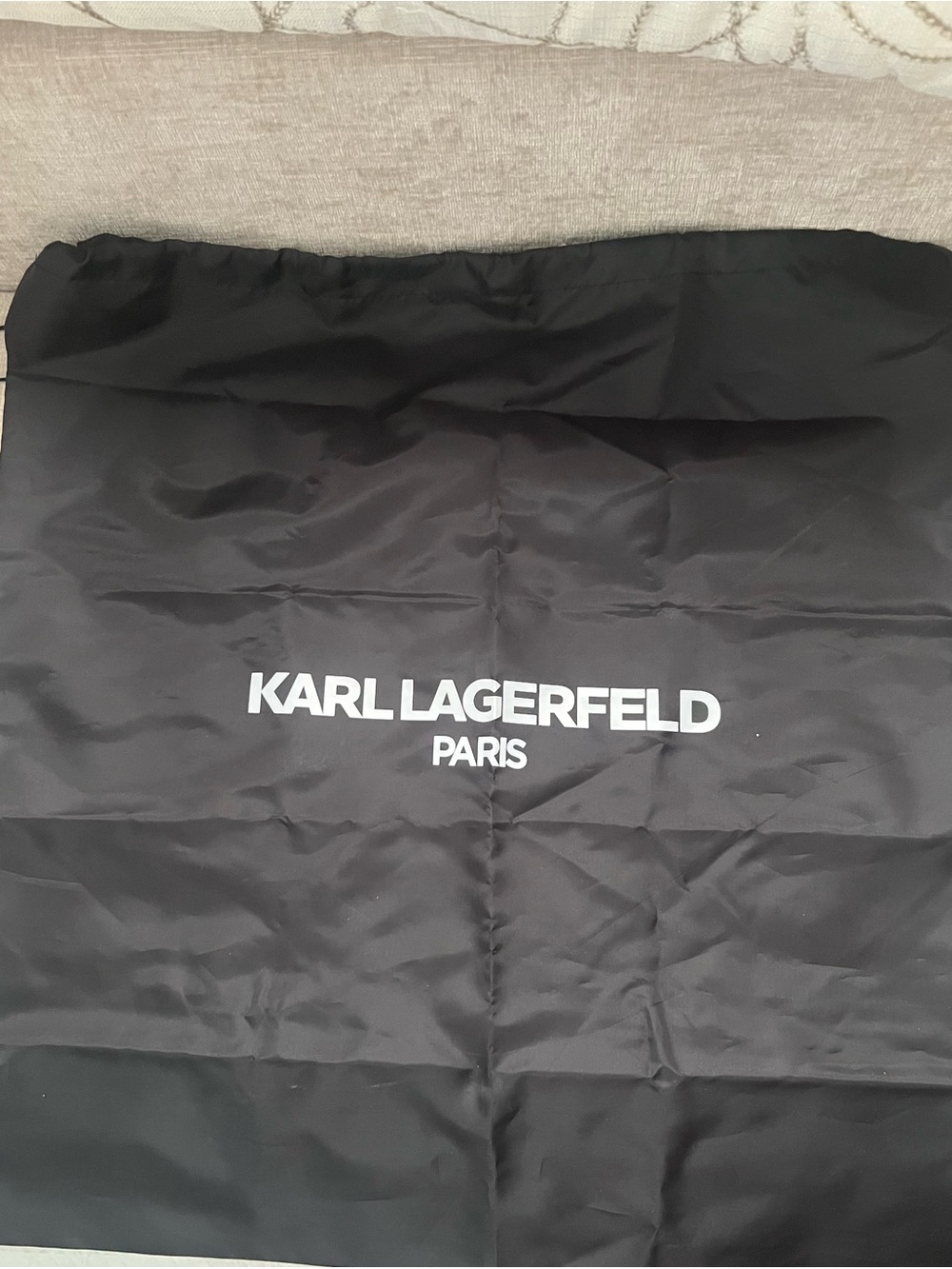 Karl Lagerfeld Black and White Logo Dust Bag